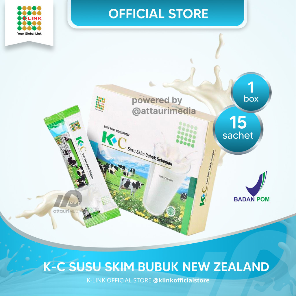 

K-C Susu Skim Bubuk (1 Box isi 15 Sachet) Susu Skim K-Link Original Skim Milk Powder New Zealand Untuk kekebalan Tubuh Memelihara Kesehatan Tubuh