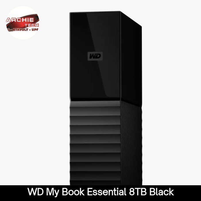 WD My Book Essential 8TB Black External HDD (WDBBGB0080HBK-SESN)