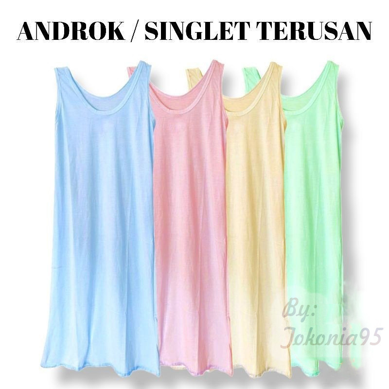 Androk Singlet Terusan Panjang Wanita