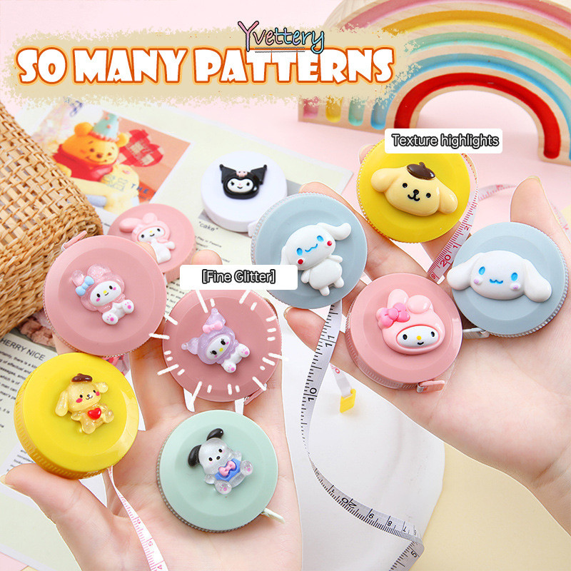 

COD❤️ Meteran Mini Gulung Karakter Sanrio Otomatis Alat Ukur Meter Jahit 1.5 M Jahit Portable Pocket