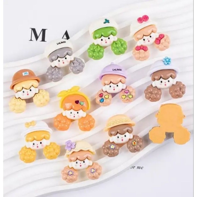 peniti kerudung karakter Bros karakter Bros dagu Boneka kuncir isi 12 pcs Pin hijab anak