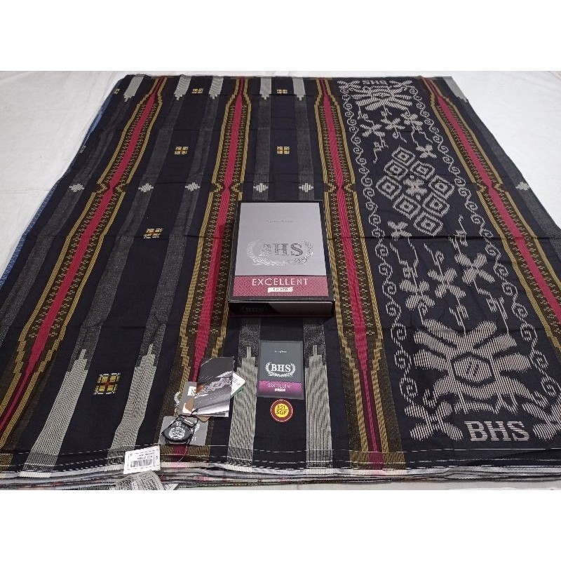 PROMO AWAL BULAN Sarung BHS Excellent SGA SGF Silver Warna Hitam Abu