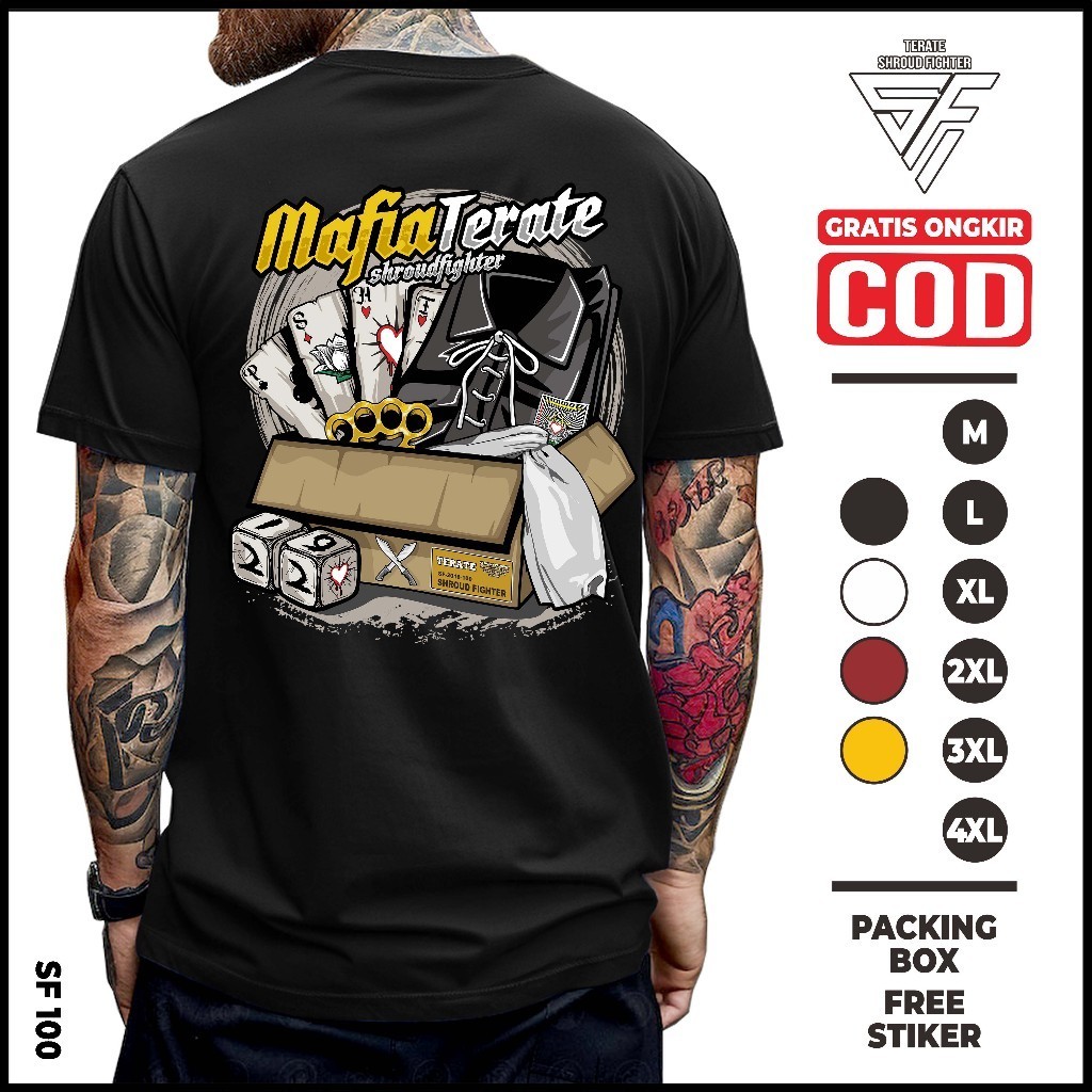 Kaos Baju Psht Mafia Psht Hati Bersinar Sh Terate Distro Terbaru Putih Lawasan Shroud Fighter