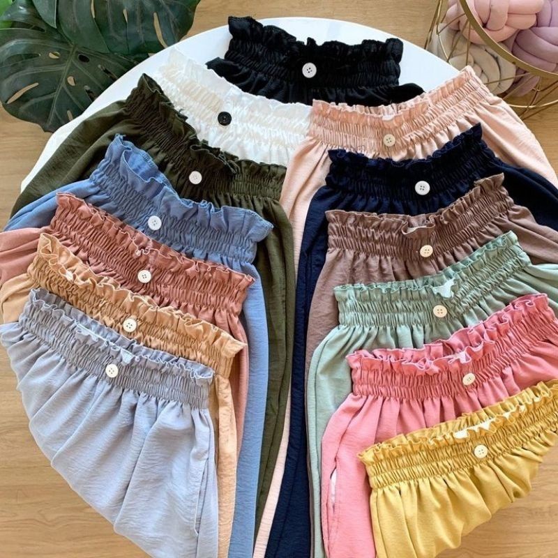 Cirebon Cloth - CELANA KULOT CRINKLE KANCING VARIASI SATU