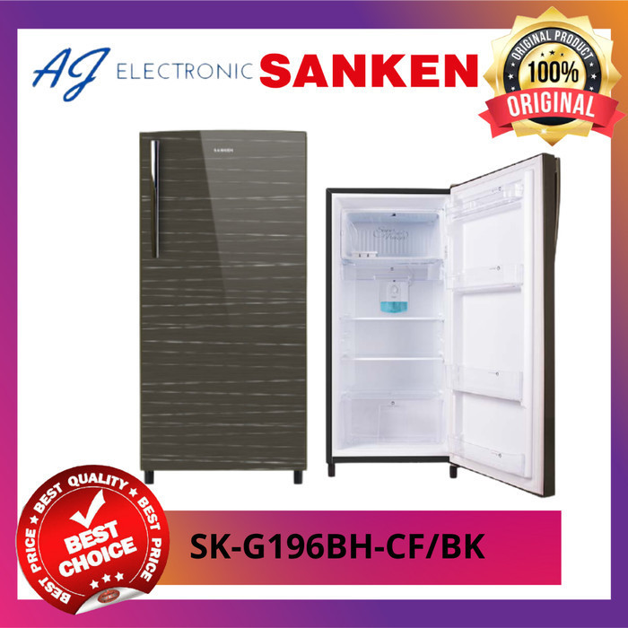 KULKAS SANKEN SK-G196BH-CF / SKG196BH / SK G196BH , 1 PINTU