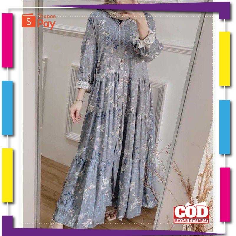 KAIN LEMBUT HALUS ADEM TEBAL / Home Dress Rayon Motif Zulia Maxy Gamis Busui Rayon Viscose Premium J