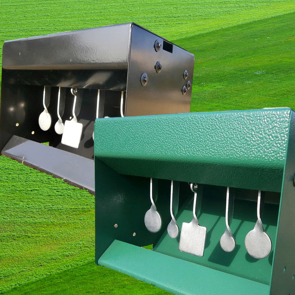 Tactical Metal Five Swing Self Reset Airgun Target  Pellet Trap Practise Shooting Aiming Box for Hun