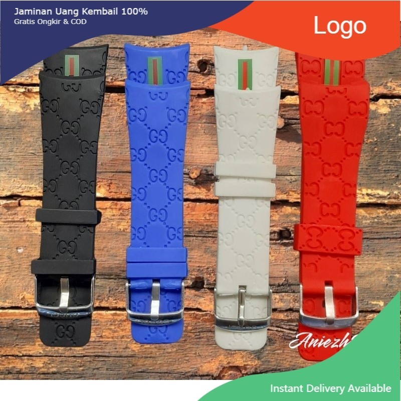 Strap Tali Jam Tangan Gucci Tali Karet Rubber Jam Gucci Baut