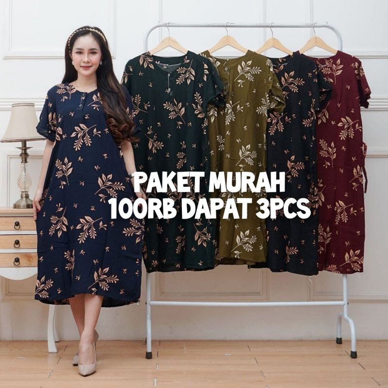 Daster Rayon viscose 100rb dapat 3pcs Busui Kancing Depan Grosir Celana4