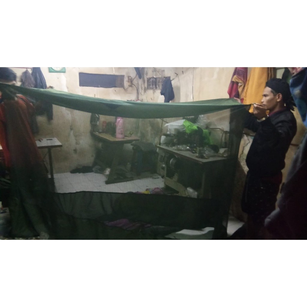 KELAMBU TNI HIJAU HITAM JARING Tictac kelambu nyamu BUKAN jatah tni/selambu lapangan original tni/ke