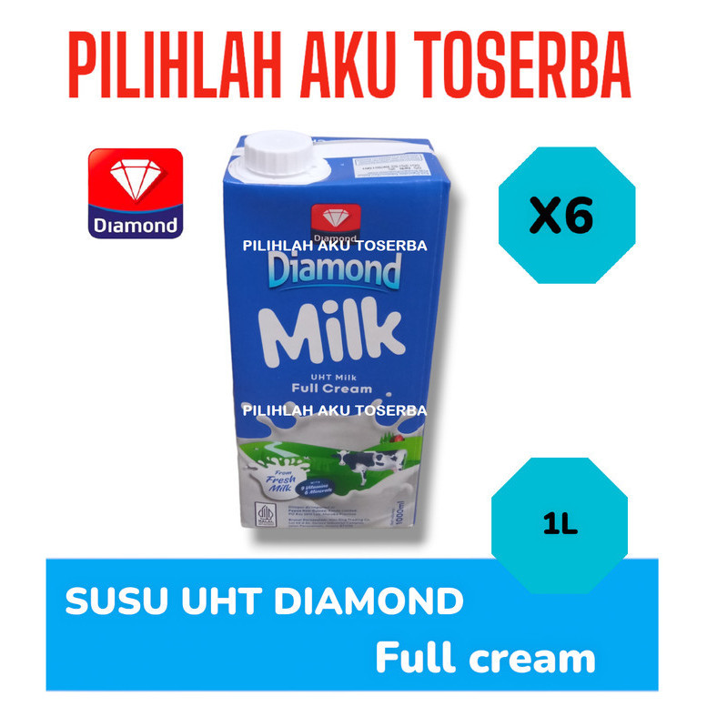 

SUSU DIAMOND UHT FULL CREAM 1 LITER - (HARGA 6 pcs)