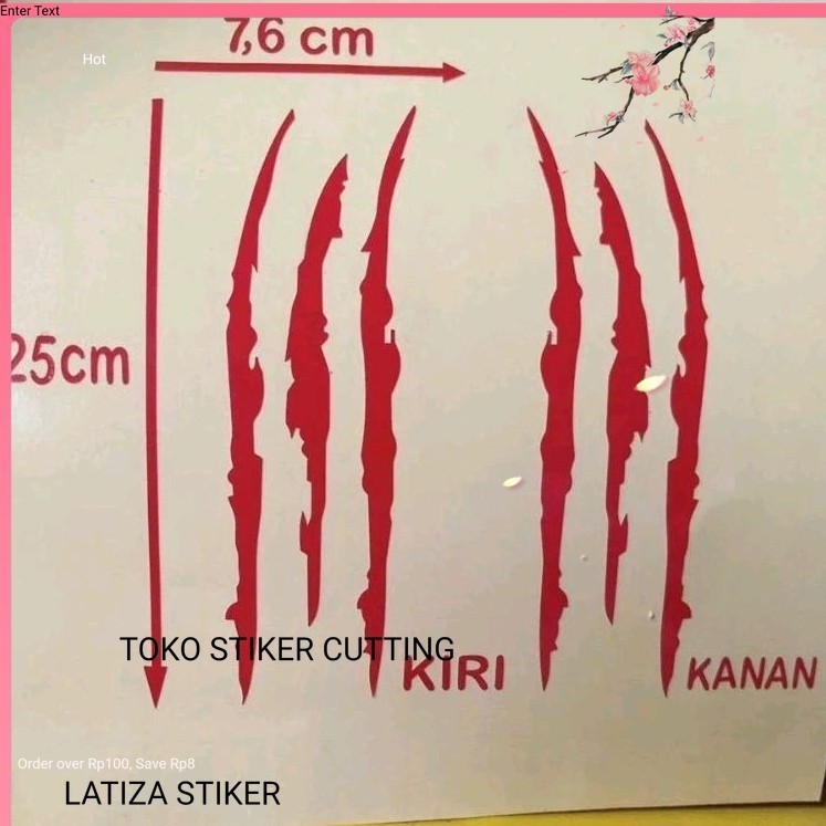 

CUTTING STIKER STIKER TIMBUL Stiker Cakar Monster / Stiker Cakaran Monster
