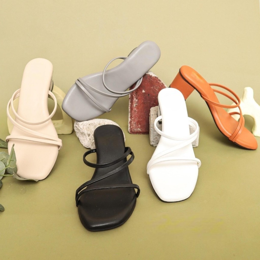 Pakein Sandal Wanita Siera Heels 5cm Pluffy