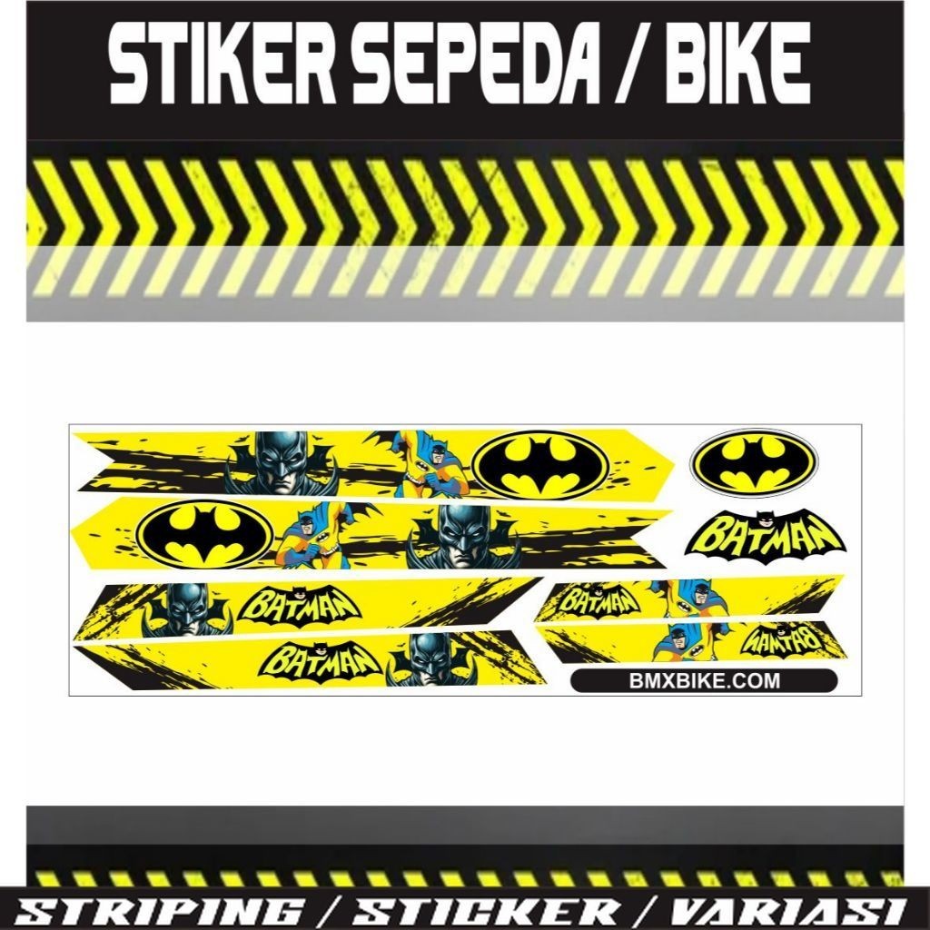 STIKER SEPEDAH MOTIF BATMAN / STRIPING BMX SEPEDAH STIKER SETRIPING BMX