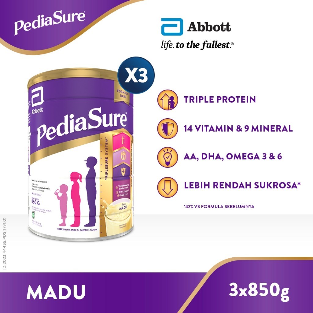 

PediaSure Madu 850 g (1-10th) - Nutrisi Pertumbuhan - 3 pcs