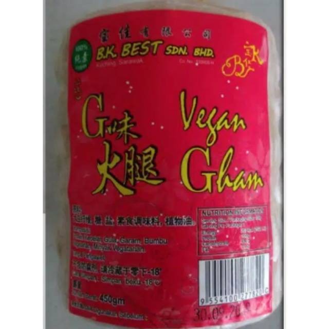 

Ham vegan / ham B.K best vegan 450 gr / ham rasa ayam vegan