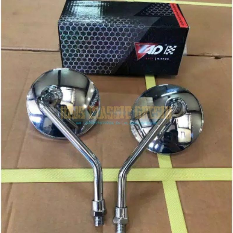 spion retro drat 14 bulat pendek honda c70 c700 c800 s90 supercup cb gl mp tiger vario beat scoopy g