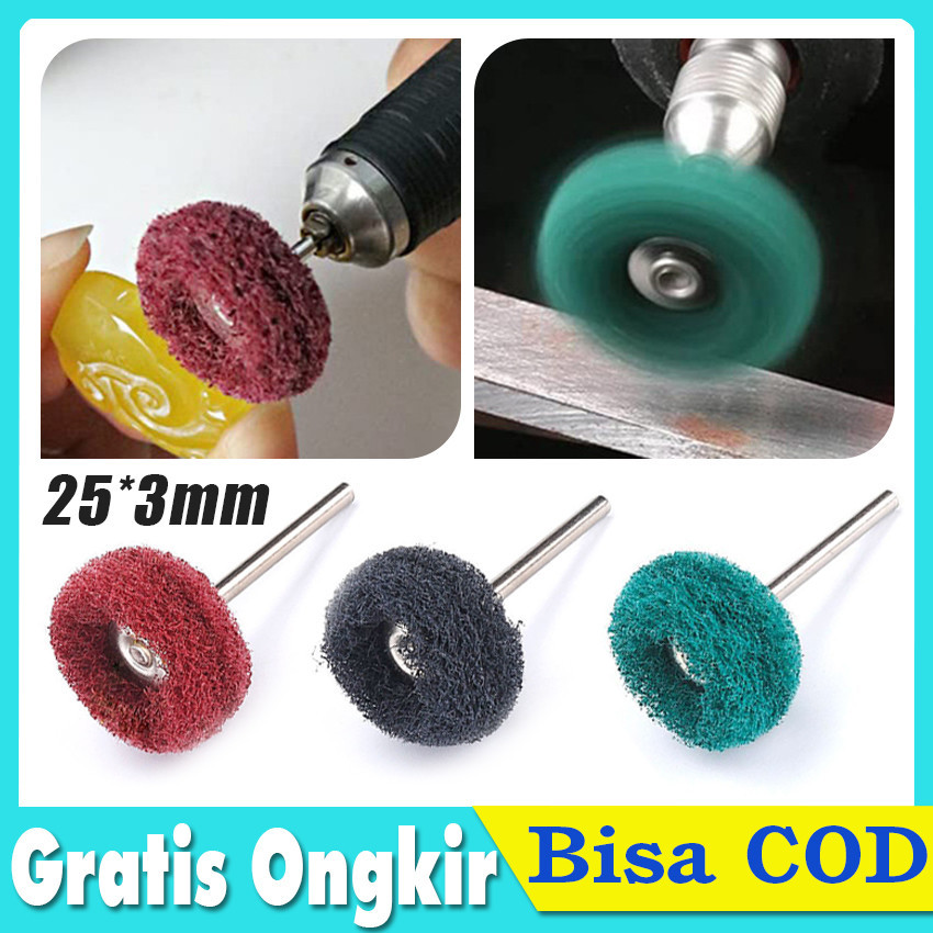 Mata Bor Mini Polishing Cleaning Brush Sikat Pembersih Scrubbing Fiber Gerinda Grit Untuk Metal Batu