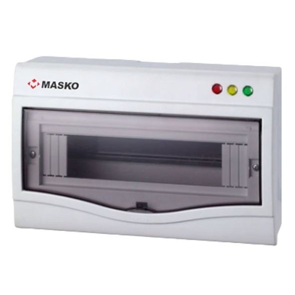 Box MCB 12 Grup Outbow Masko Box Panel MCB 12 Slot Indikator Lampu