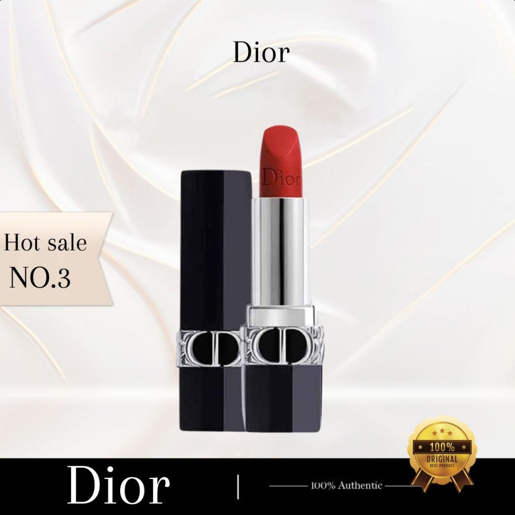(GARANSI ORI) 【100% Original】Rouge Dior lipstik/Dior lipstick /Dior floral lip care 3.5g/lip tattoo/