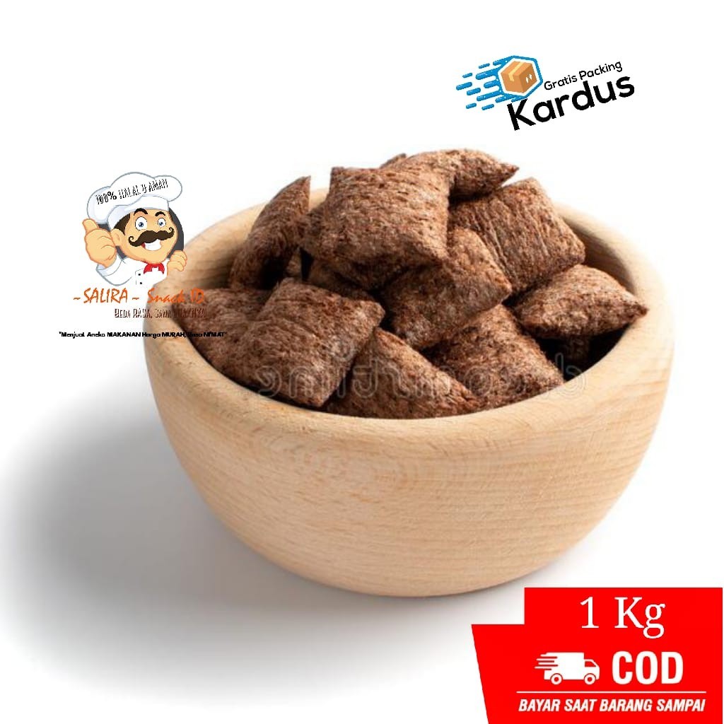 

{1Kg} Kue Bantal Coklat Asli / Kue Bantal Isi Coklat Pilo Manis - Salira Snack kiloan makanan ringan