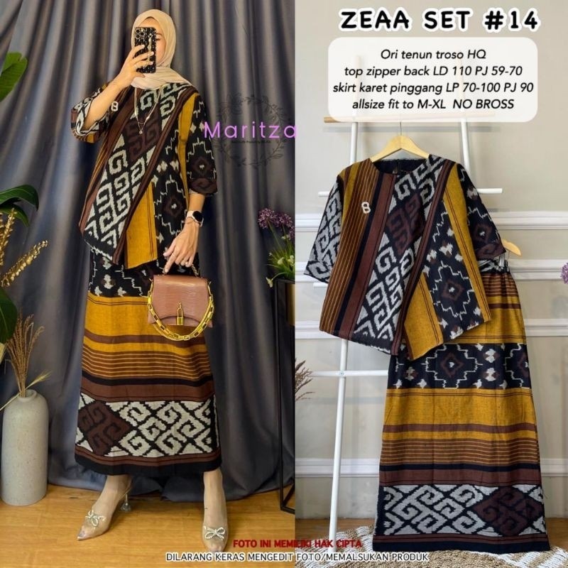 CALLIANA - ZEAA ZEA SET SETELAN BATIK TENUN TROSO ORI BY MARITZA