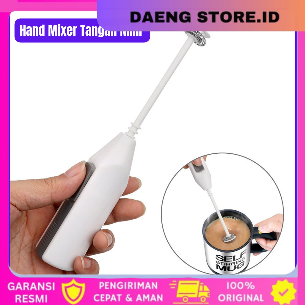 Pengocok Telur Kopi Susu Hand Mixer Tangan Mini  Tenaga Baterai Pembuih Susu Pengocok Telur hand mix