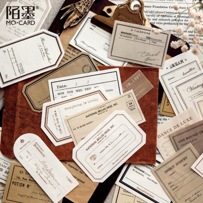 

lkjj 100 Pcs Kertas Paper Deco Vintage Scrapbook Journal Set Paper Kit Aesthetic Kertas Hias