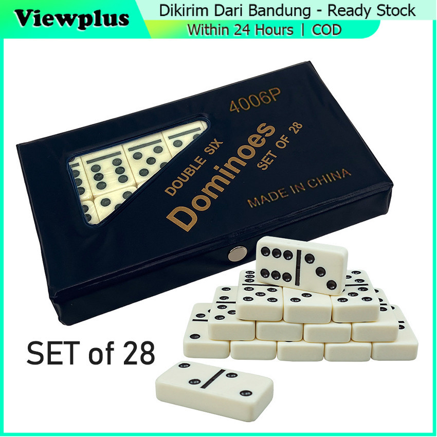 28Pcs/Box Batu Domino Kartu Gaple Alat Game Permainan Kartu Batu Balok Domino Gaple Mahjong