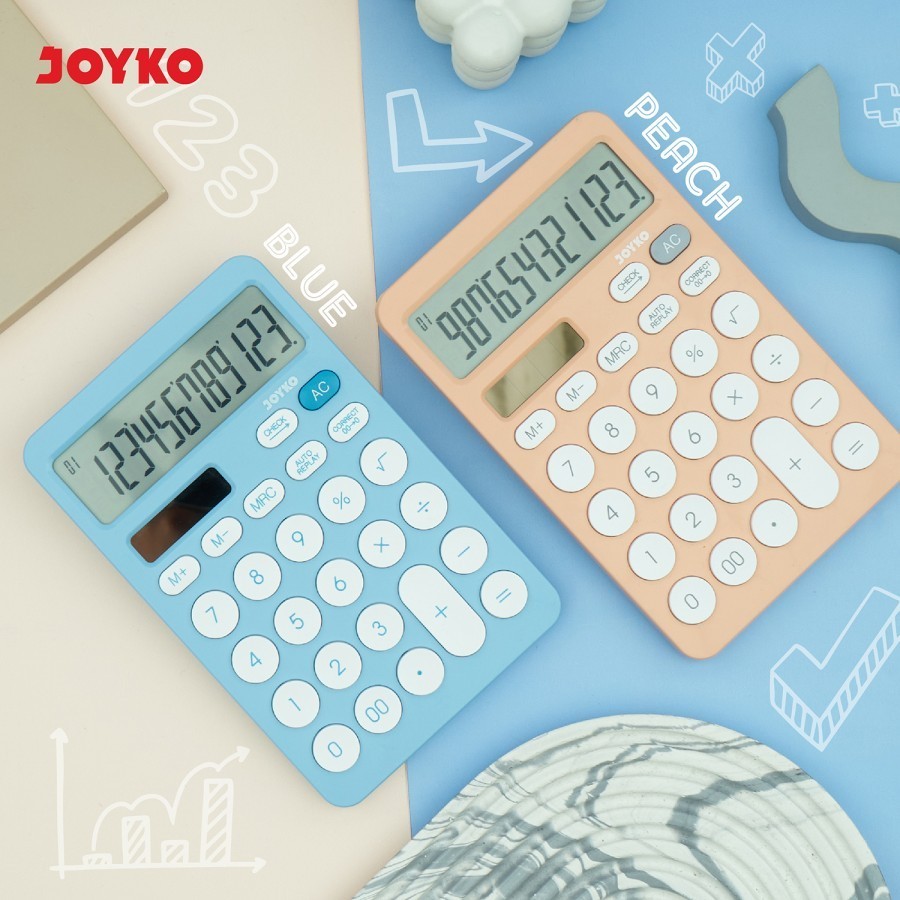 

Kalkulator Stylist JOYKO CC-64CO / Calculator Cek Ulang Pastel Color Fancy CC64CO