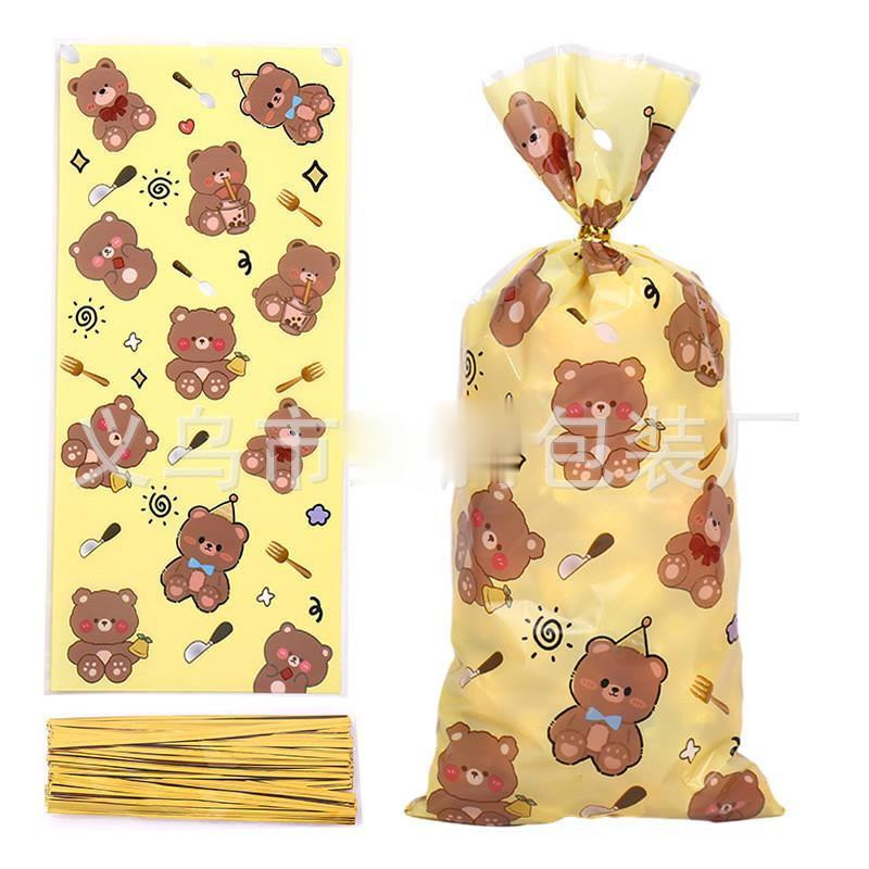 

50 PC PLASTIK BINGKISAN KEMASAN KUE COOKIES SNACK HAMPERS MOTIF AESTHETIC BEAR