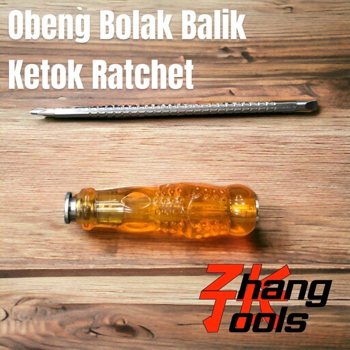 Obeng Bolak Balik Ketok Ratchet Multifungsi Plus Minus PrimeTrison