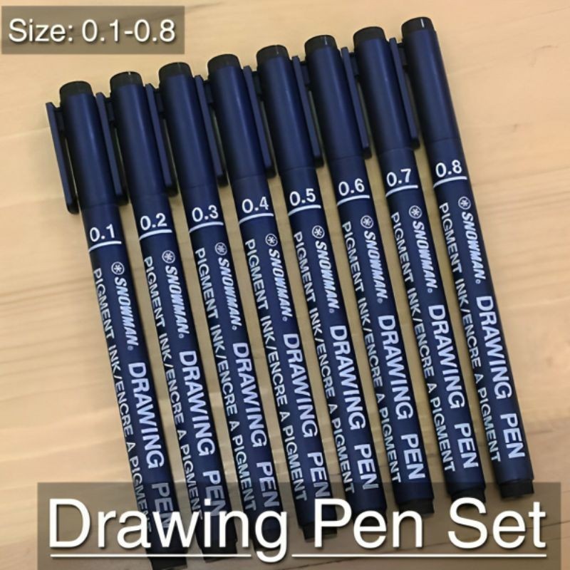 

[1SET] DRAWING PEN SNOWMAN FT-700 1SET (8PCS)