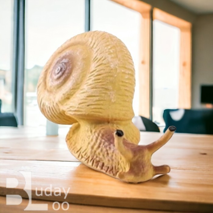 Mainan Miniatur Anak Siput Keong Mas Bekicot 5 cm Kuning Mas Emas Life Cycle Daur Hidup Siput Keong