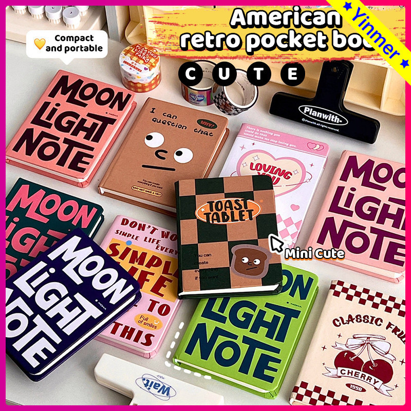 

COD✨Buku Catatan Retro Gaya Amerika Buku Catatan Saku Mini Buku Catatan Portabel Pelajar-Yinmer