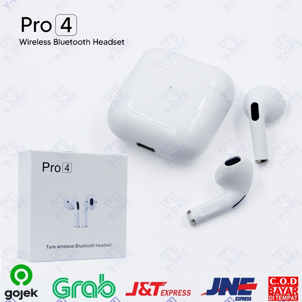 TWS Headset Bluetooth PRO 4 TWS Bluetooth V5.1 with Charging Case