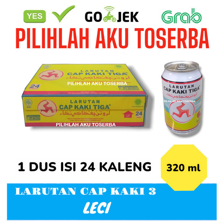 

Larutan Penyegar CAP KAKI 3 Rasa LECI KALENG 320 ml - ( HARGA 1 DUS ISI 24 kaleng )