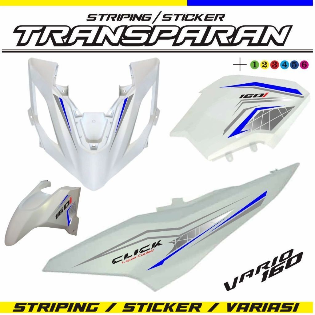 VARIASI MOTOR STRIPING TRANSFARAN VARIASI MOTOR VARIO 160 / STIKER VARIASI VARIO 160 TRANSFARAN