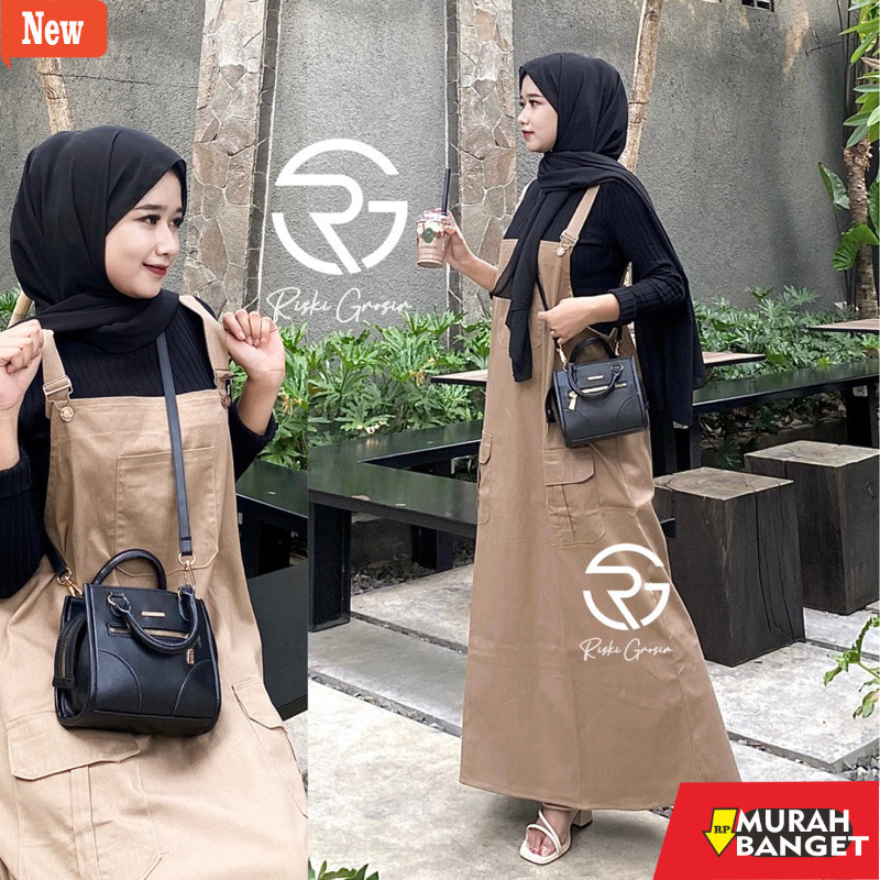 Jumsuit Wanita Kekinian KANYA Overall Rok Wanita Katun Premium Jumpsuit Rok Casual Overall Dress Wan
