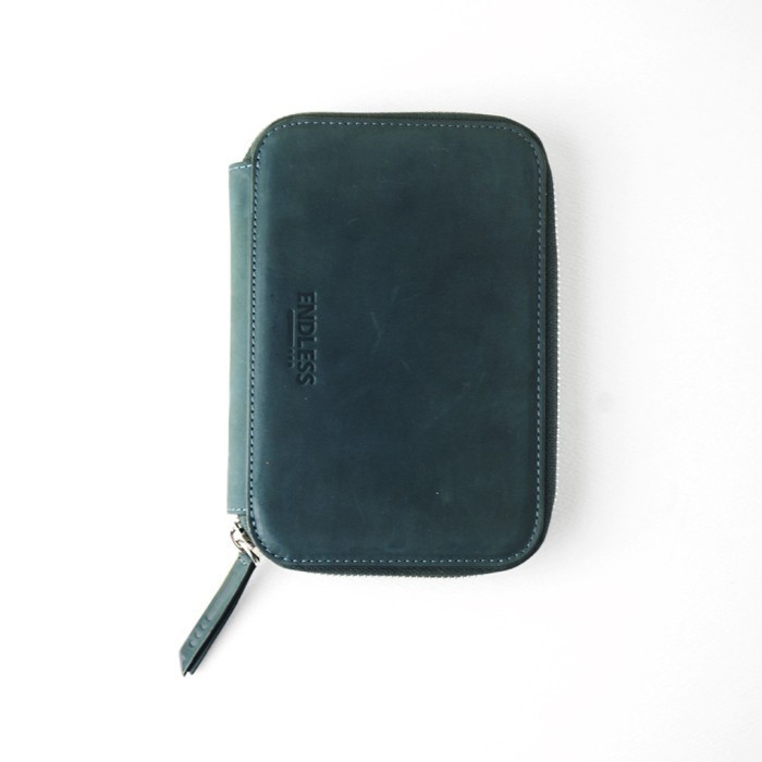 

✨LARIS✨ -Endless Leather Adjustable Pen Pouch /Pen Case (5 slots) - Blue