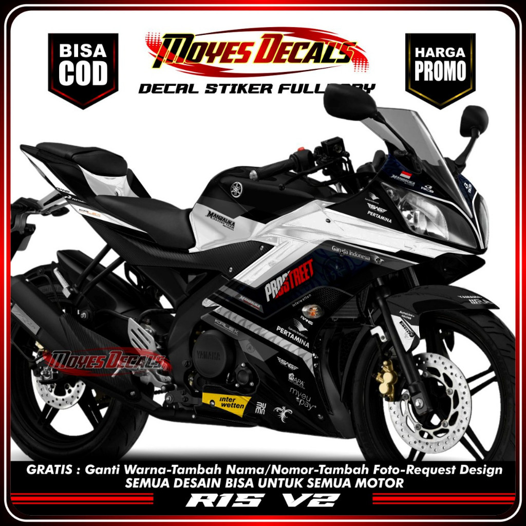 Decal stiker R15 V2 Full Body MANDALIKA CUSTOM