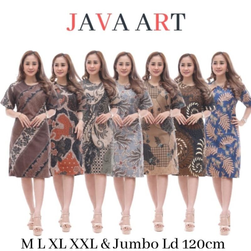 BAJU DRESS WANITA MODERN MODEL TERBARU MOTIF BATIK LENGAN PENDEK SELUTUT PARTY NATAL SERAGAMAN KARYA