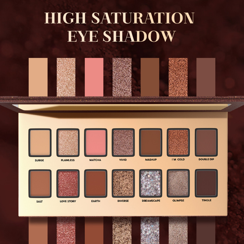 [BPOM]FEBBLE·14 COLORS EYESHDOW PALETTE /baked eyeshadow /Glitter Eyeshadow MAMAPAO