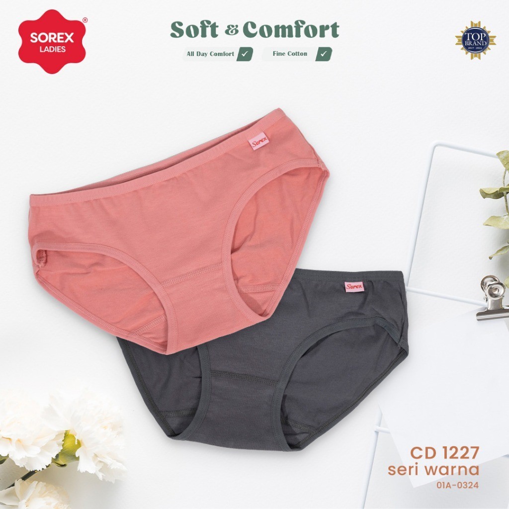 (Grosir 12pcs) Celana dalam wanita 1227 Sorex