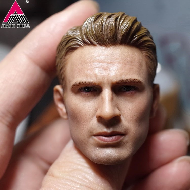 In Stock 1/6 Scale Head Carving Chris Evans Steve Roger Head Suitable F Encapsulating Muscle Body Fi