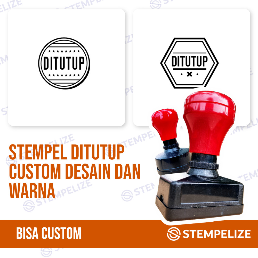

Stempel Ditutup Custom Desain Dan Warna