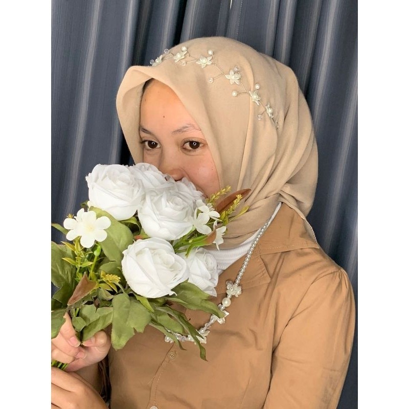 headpice bunga lily/hiasan hijab