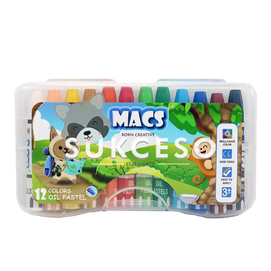 

Macs Oil Pastel Crayon 12 Color Krayon Warna Murah
