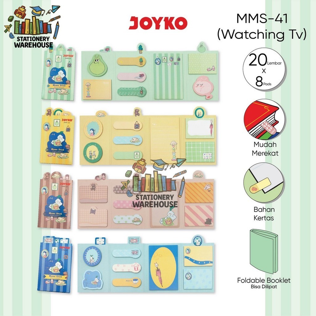 

Memo Stick Sticky Note Kertas Memo Memo Tempel Joyko MMS-41 Watching Tv