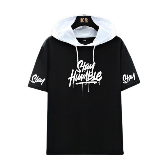 Baju Atasan Casual Hoodie Anak Remaja Cowok Kaos Stay Humble Trendy Usia 12 13 14 15 16 17 Tahun